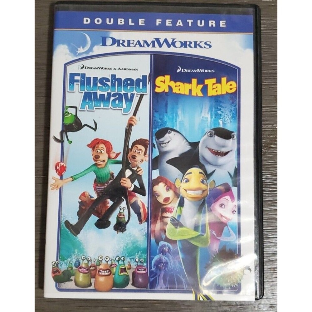 Flushed Away/Shark Tale Dreamworks Double Feature - DVD - VERY GOOD